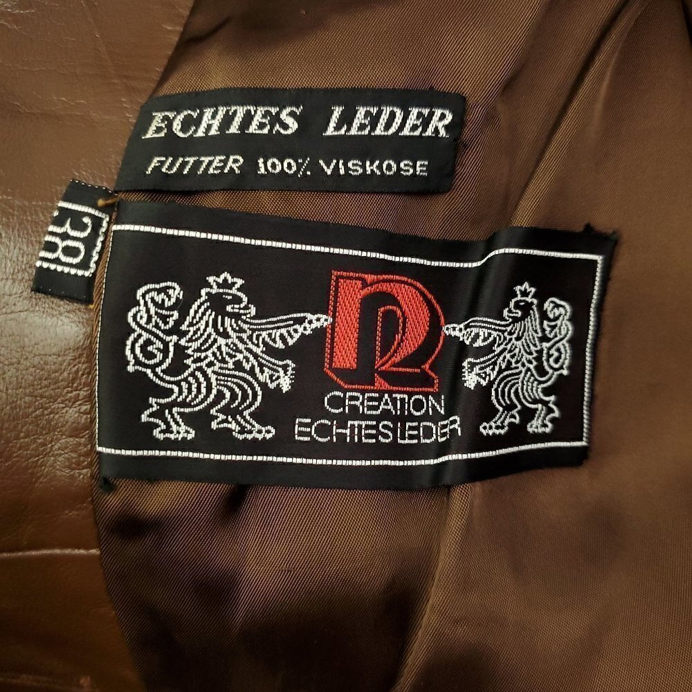 Echtes Leder Futter Leather Jacket Vintage 1970s Germany Women 38 EU (Small US) - Picture 2 of 15